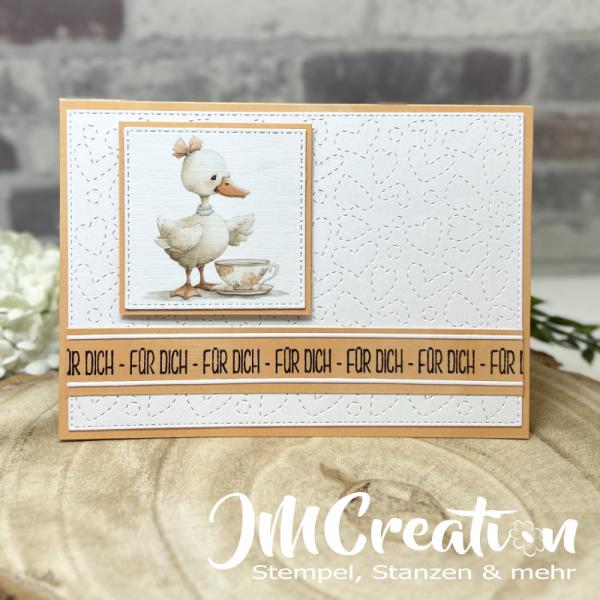 Gänse Kärtchen - Serie Gänseglück - Designpapier